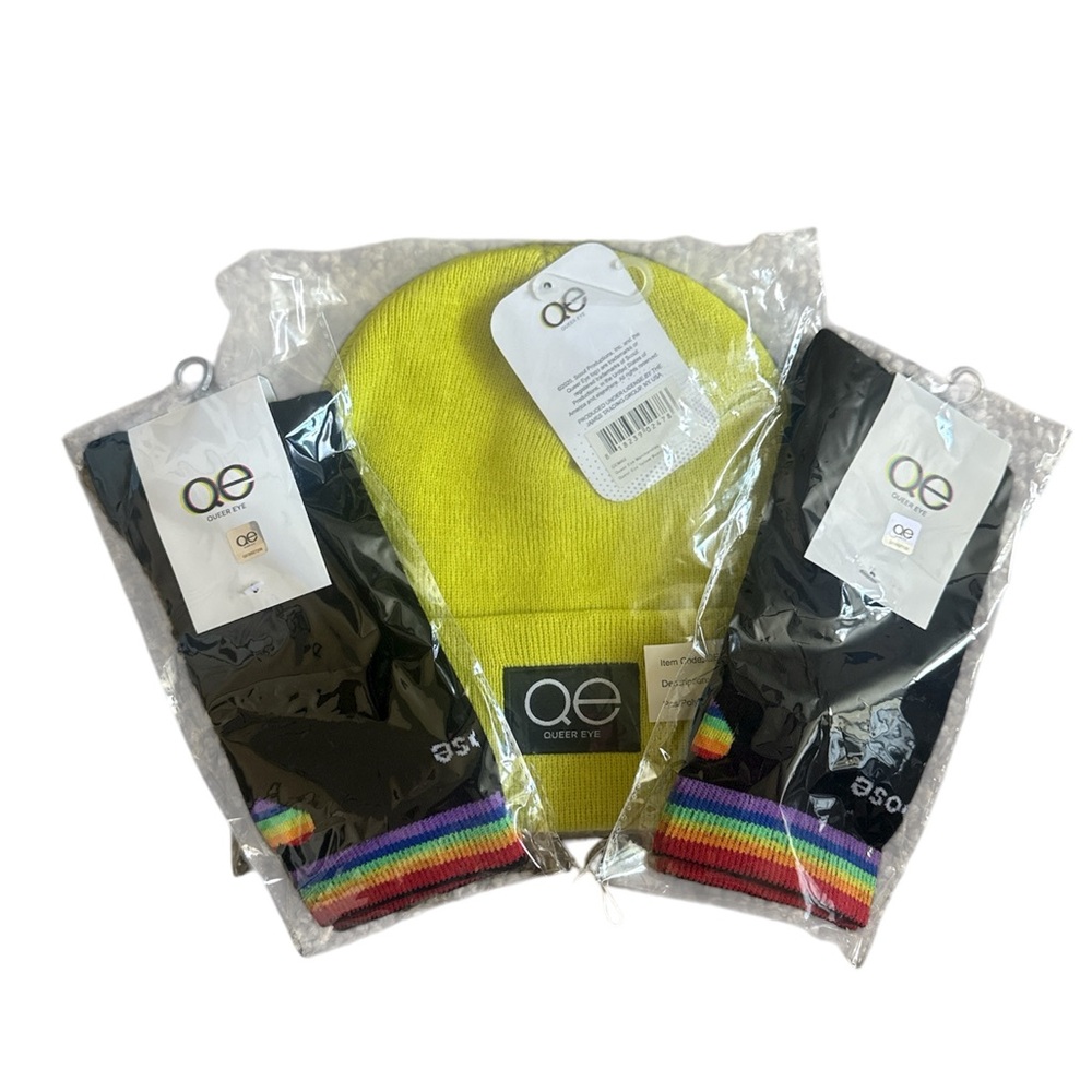 Queer Eye beanie & 2 pair socks